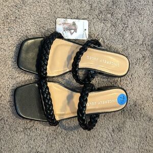 Braided Black Sandals